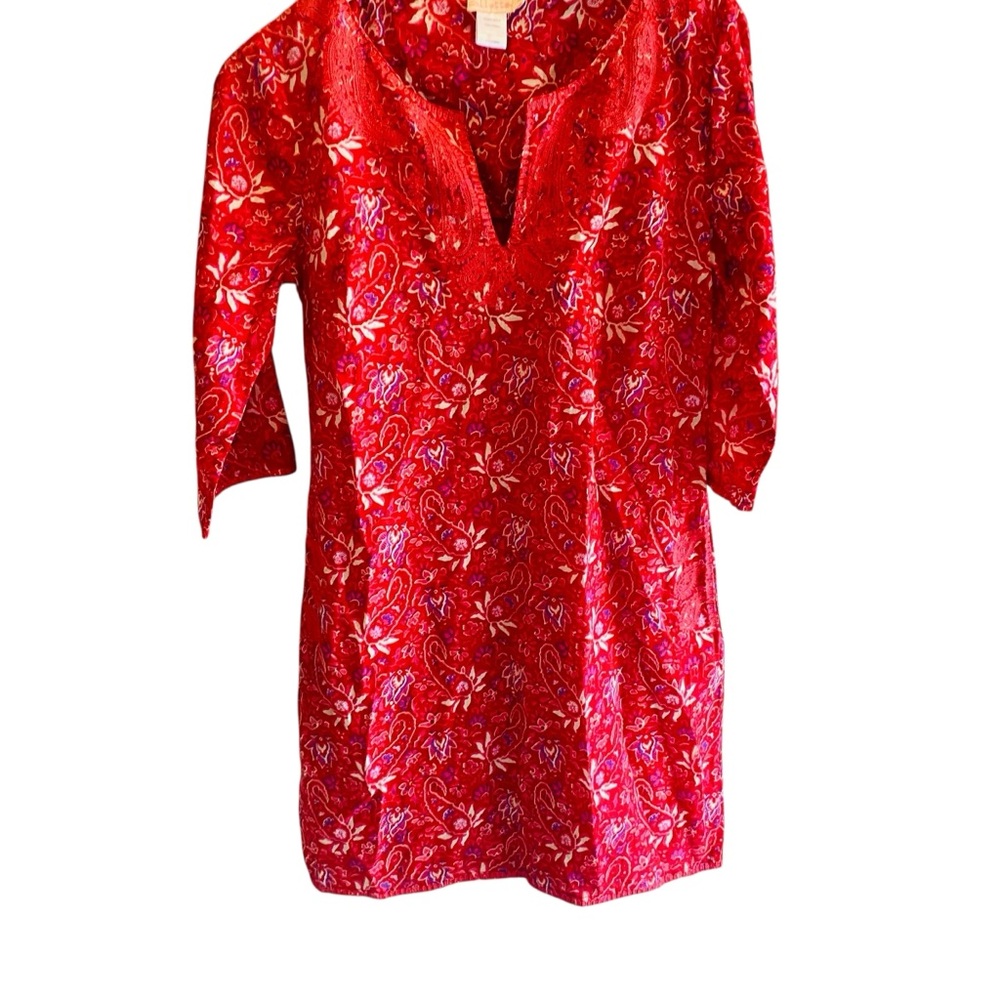 COLLETTE DINNIGAN Paisley Embroidered Shift Dress